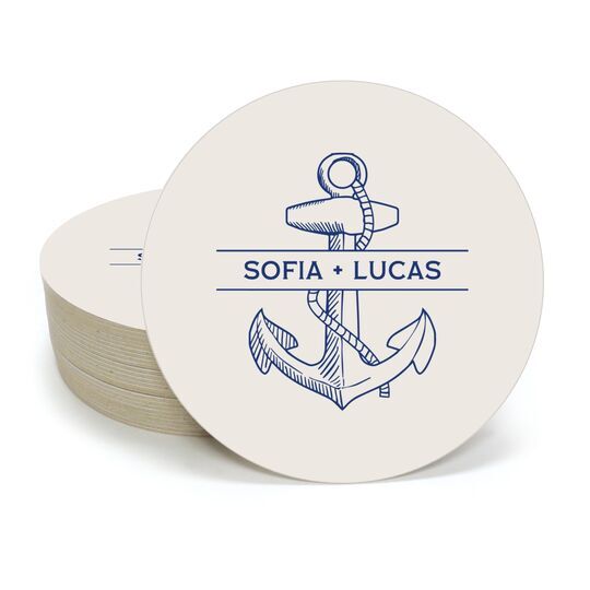 Anchor Round Coasters